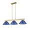 Z-Lite Cobalt Billiard, 3-Light, 14.25 In.W x 49.75 In.L x 10.5 In.H, Modern Gold/Dark Blue 152MGLD-ARDB - alternate 7